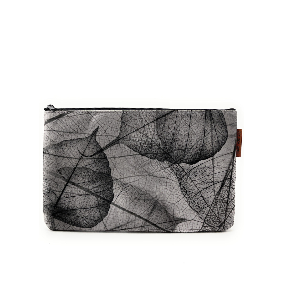 Bolsa de fieltro ecológico impresa FRAGILE Gris claro