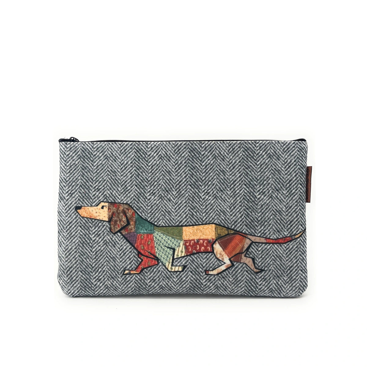 Printed ecological felt bag JOKER Light gray