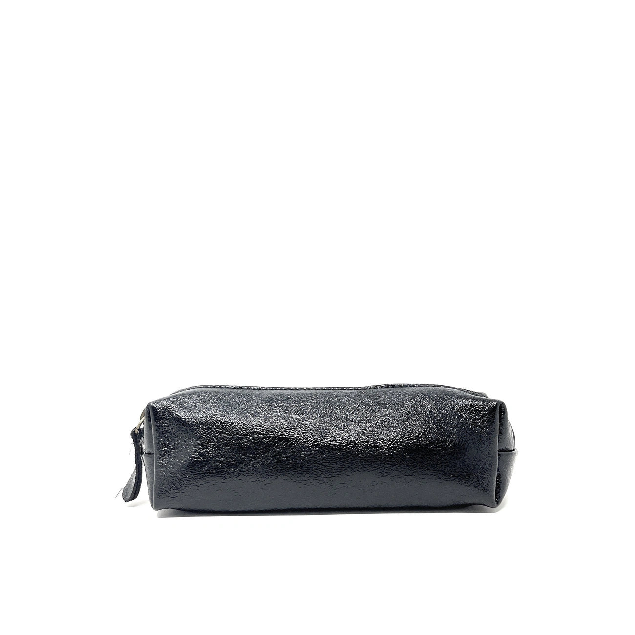 Black Iridescent TICTOC GLOW iridescent leather pouch