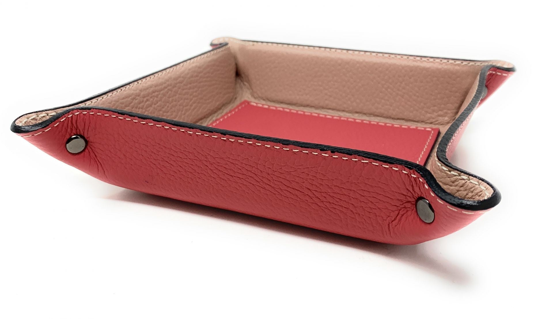 Vide poche en cuir SQUARE Rose nude